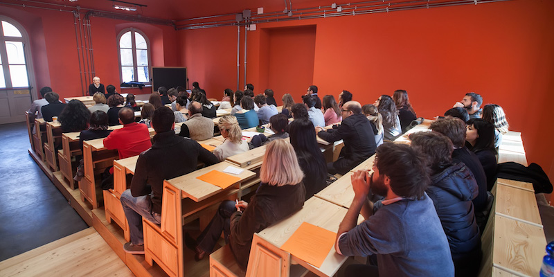 L'Aula 3 della Scuola Holden, a Torino, durante una lezione (Scuola Holden)