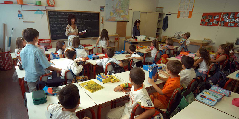 Aula di una scuola primaria (ANSA/LUCA CASTELLANI)