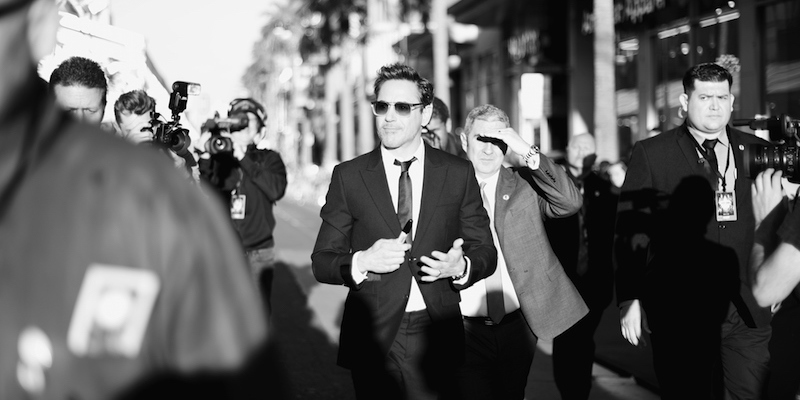 Robert Downey Jr. alla prima di Captain America: Civil War al Dolby Theatre di Los Angeles, California, 12 aprile 2016
(Charley Gallay/Getty Images for Disney)