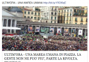 Beppe Grillo ha diffuso una foto falsa della manifestazione di Napoli contro Renzi