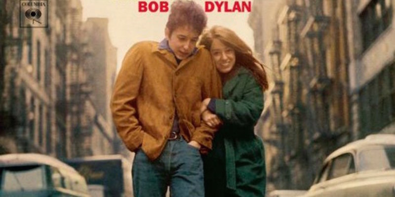 La copertina di Freewheelin' (1963) di Bob Dylan.