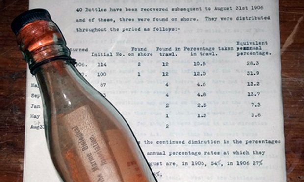 Un messaggio in bottiglia è arrivato dopo 108 anni