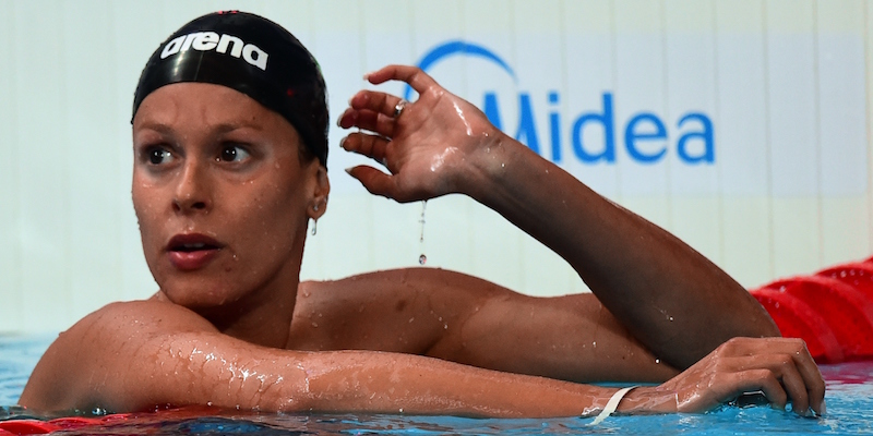 Federica Pellegrini ai Mondiali di nuoto del 2015 (CHRISTOPHE SIMON/AFP/Getty Images)