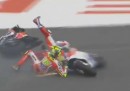 Il video della caduta di Iannone e Dovizioso al MotoGP dell'Argentina