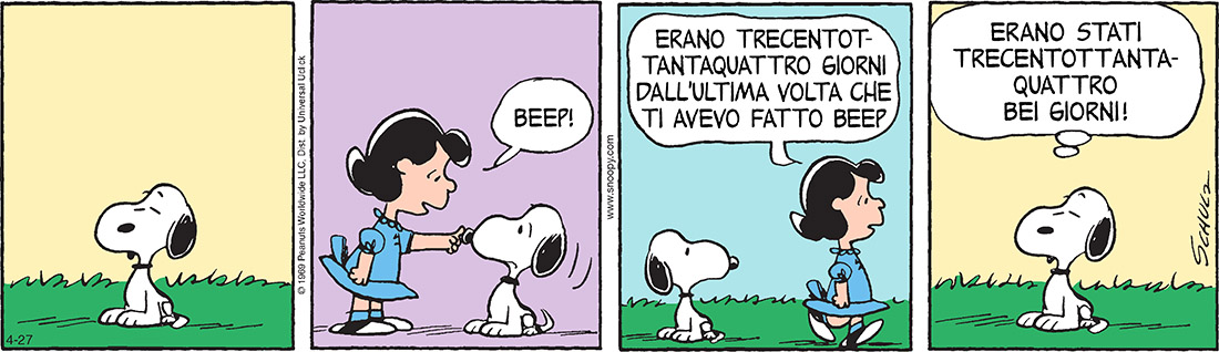 Peanuts 2016 aprile 27