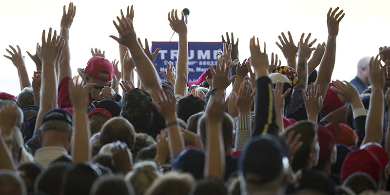 Un comizio di Donald Trump. (AP Photo/Manuel Balce Ceneta)