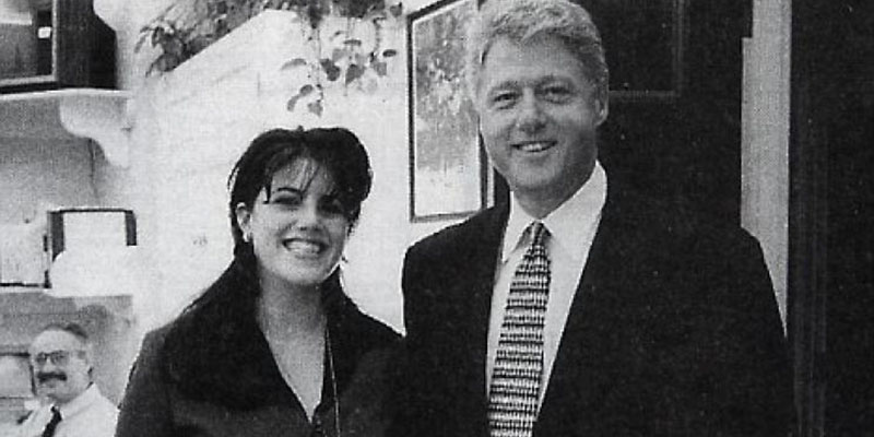Bill Clinton con Monica Lewinsky. (AP Photo)