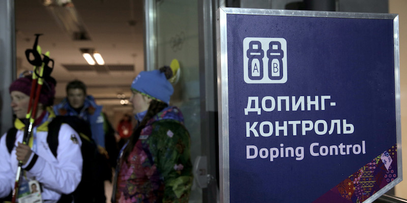 L'ingresso di un laboratorio anti doping alle Olimpiadi invernali di Sochi 2014 (Adam Pretty/Getty Images)