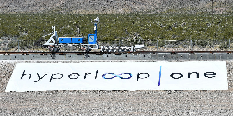 Il test di Hyperloop One in Nevada l'11 maggio 2016 (David Becker/Getty Images)