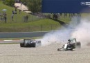 Il video dell'incidente tra le Mercedes di Rosberg e di Hamilton al GP di Spagna