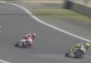 La caduta sincronizzata di Dovizioso e Marquez, al GP di Francia