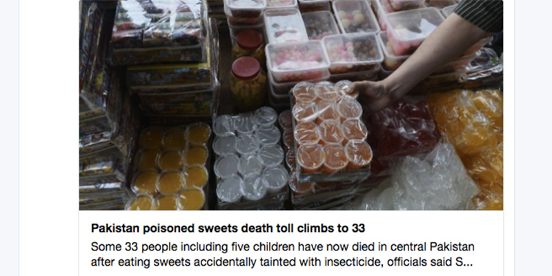 Le persone morte per aver mangiato pesticidi in Pakistan sono ora 33