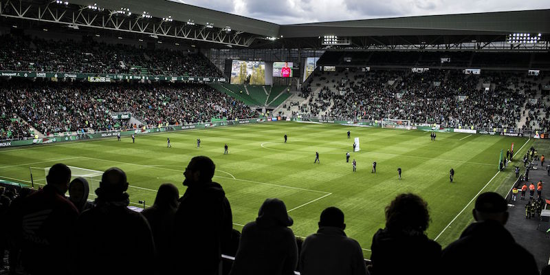 Lo stadio Geoffroy Guichard di Saint-Etienne (JEFF PACHOUD/AFP/Getty Images)