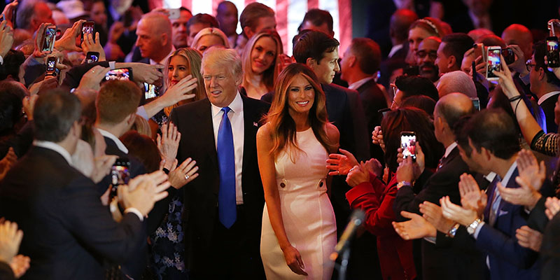 Donald Trump con sua moglie Melania. (Spencer Platt/Getty Images)