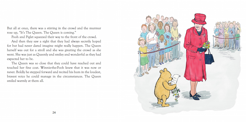Una delle pagine finali di Winnie the Pooh and the Royal Birthday (Disney)