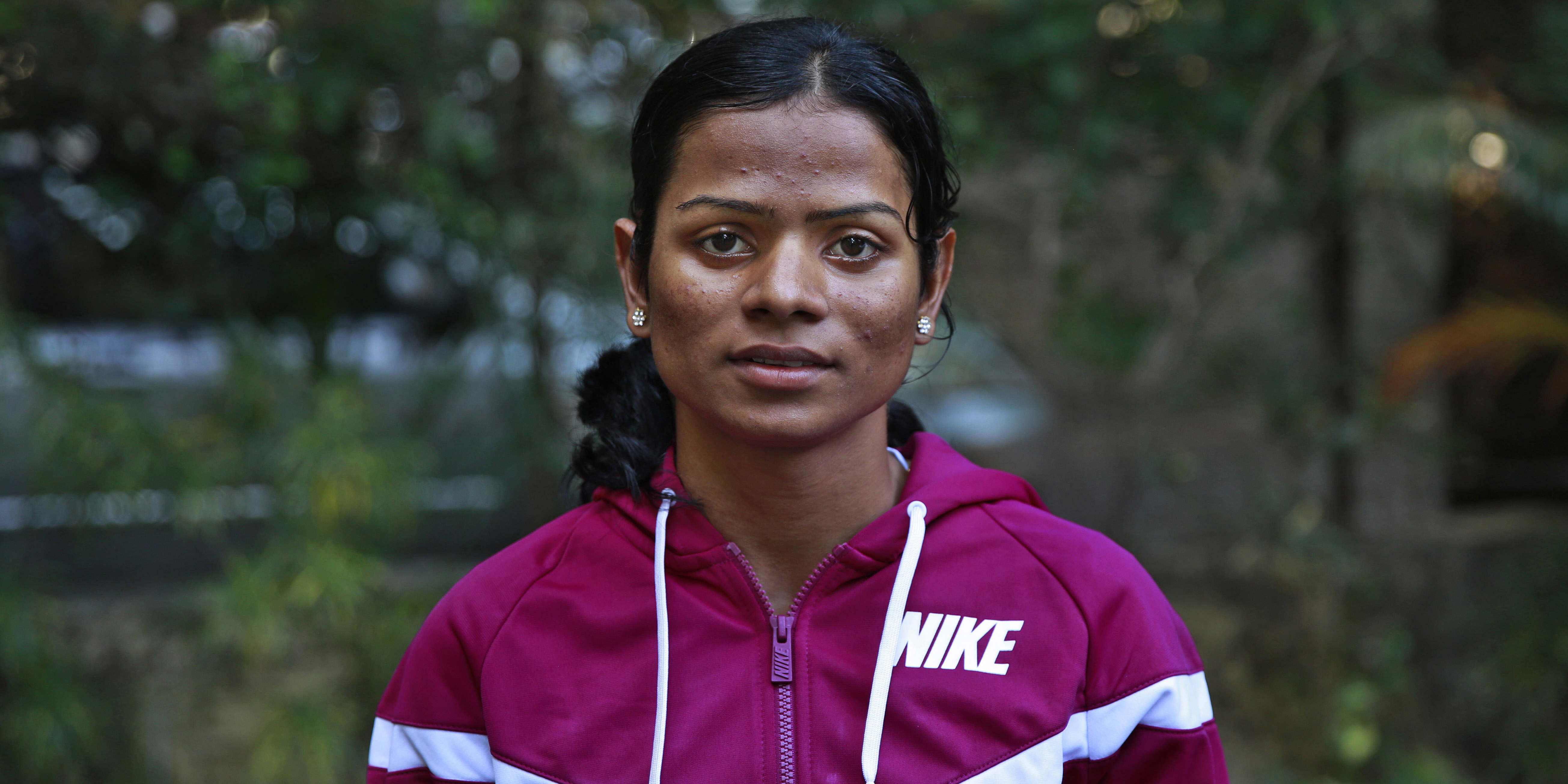 L'atleta indiana Dutee Chand a Mumbai, India, ottobre 2014 (AP Photo/Rafiq Maqbool, File)