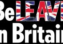 La prima pagina del Sun a favore dell'uscita del Regno Unito dall'UE