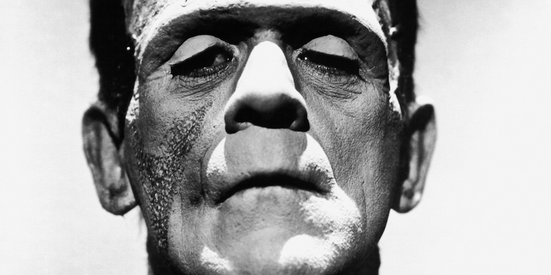 L'attore Boris Karloff come mostro di Frankenstein nel film Frankenstein del 1931 (Wikimedia Commons)