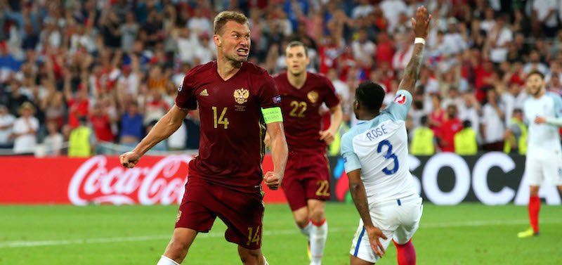 Vasili Berezutski dopo il gol del pareggio (Alex Livesey/Getty Images)