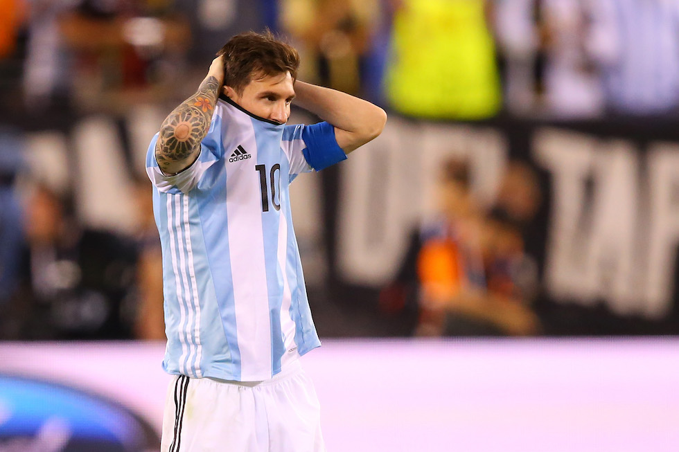 Messi, dopo il rigore sbagliato (Mike Stobe/Getty Images)