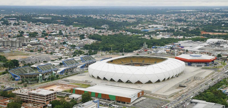 Lo stadio di Manaus 
(Kyodo)

