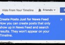 La nuova opzione di Facebook per escludere i post dal Diario