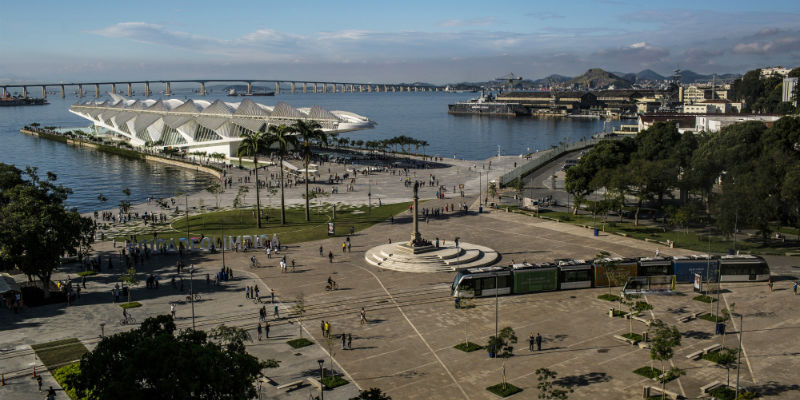 Una vista aerea del vecchio porto di Rio de Janeiro (Dado Galdieri/Bloomberg)
