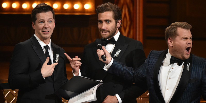 Sean Hayes, Jake Gyllenhaal e James Corden, 12 giugno 2016
(Theo Wargo/Getty Images for Tony Awards Productions)