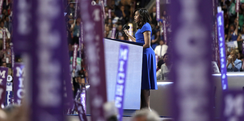 Michelle Obama. (AP Photo/John Locher)
