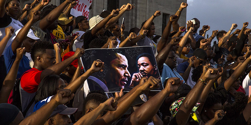 Proteste di Baton Rouge, luglio 2016 (Mark Wallheiser/Getty Images)