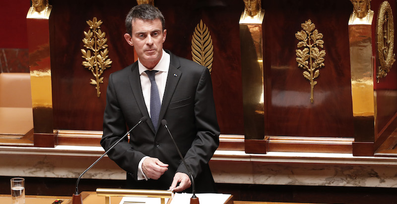 Il primo ministro francese Manuel Valls all'Assemblea nazionale (FRANCOIS GUILLOT/AFP/Getty Images)