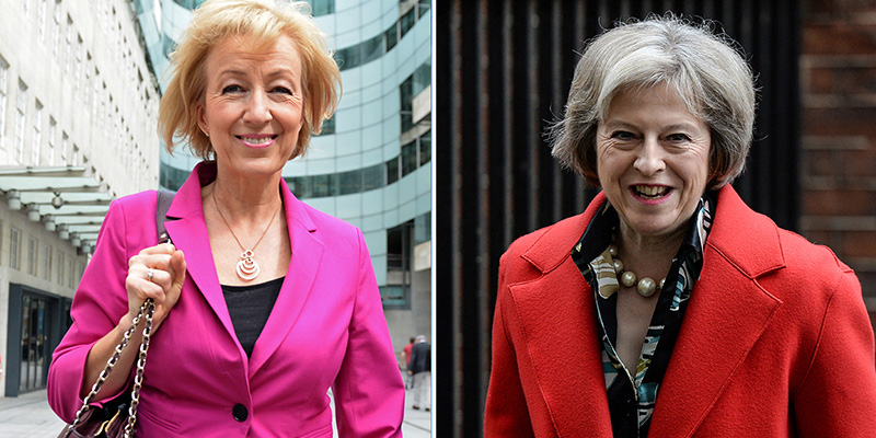 Andrea Leadsom e Theresa May (BEN STANSALL,NIKLAS HALLE'N,CHRIS J RATCLIFFE/AFP/Getty Images)