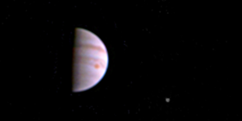 La prima foto dall'orbita di Giove scattata dalla sonda Juno (NASA.gov)