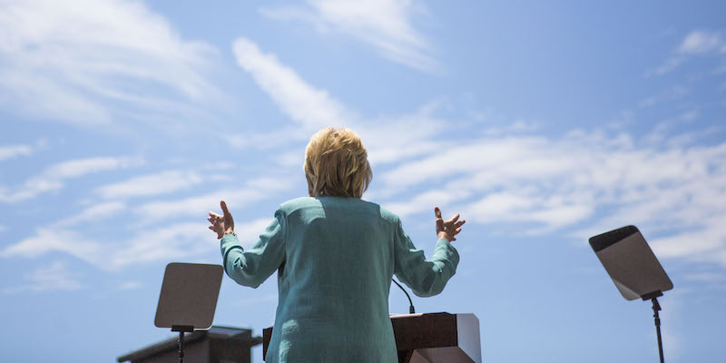 Hillary Clinton ad Atlantic City, New Jersey (Jessica Kourkounis/Getty Images)
