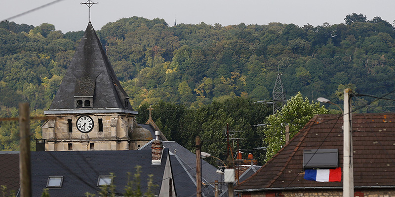 La chiesa di Saint-Etienne-du-Rouvray (CHARLY TRIBALLEAU/AFP/Getty Images)