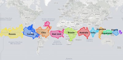 Quanto sono grandi i paesi del mondo per davvero?