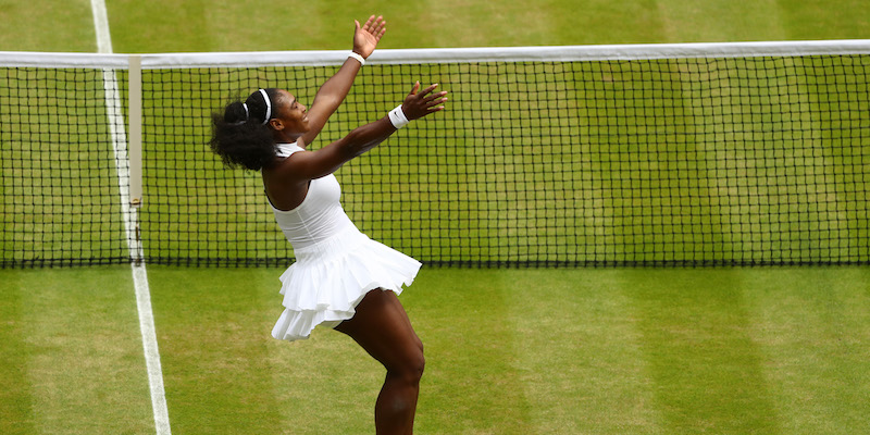 Serena William dopo il punto della vittoria (Julian Finney/Getty Images)
