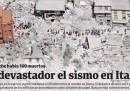 Il terremoto sulle prime pagine internazionali