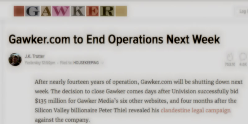 Per Gawker, con amore e squallore