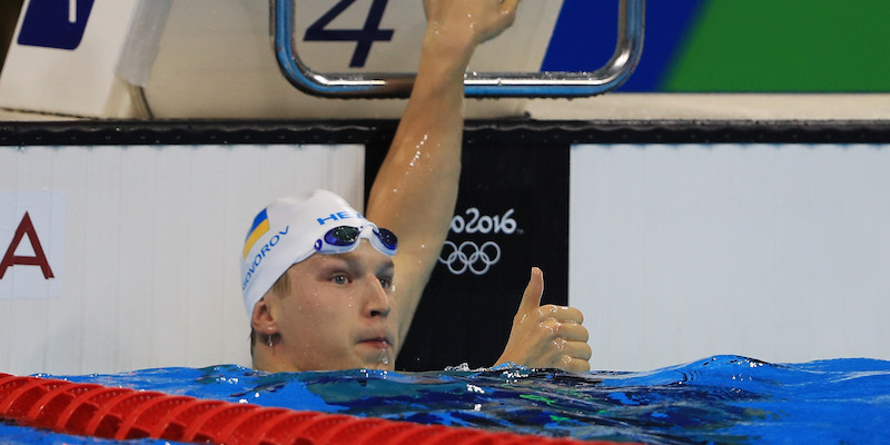 Il nuotatore ucraino, originario della Crimea, Andriy Hovorov (Mike Ehrmann/Getty Images)