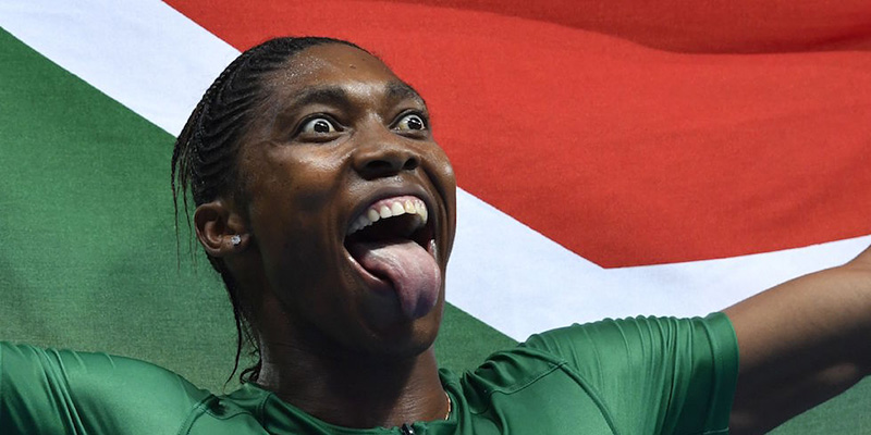 Caster Semenya, vincitrice dell'oro negli 800 metri (FABRICE COFFRINI/AFP/Getty Images)