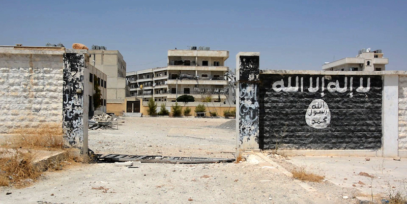 Una scuola di Manbij usata dallo Stato Islamico per fabbricare esplosivi (STR/AFP/Getty Images)