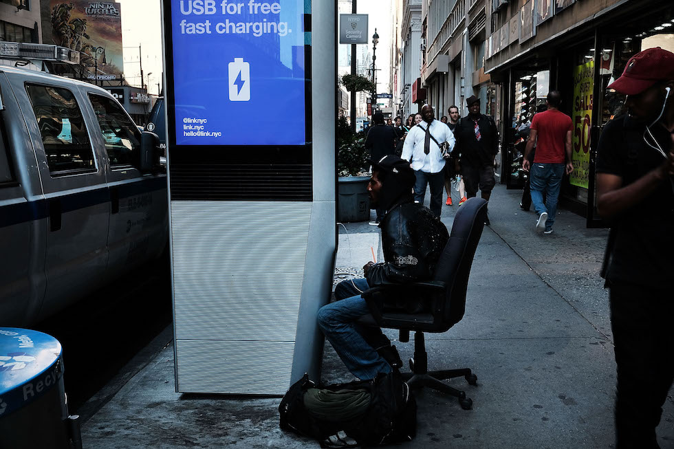 Homeless New Yorkers Use WiFi Kiosks To Stay Connected