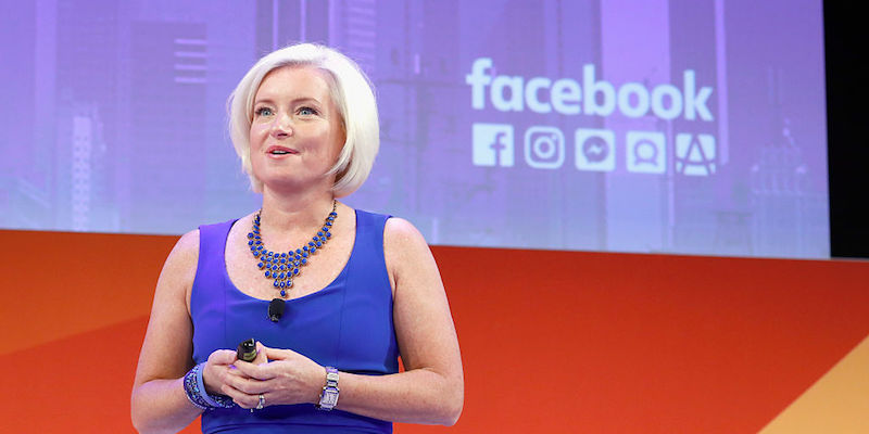 Il capo marketing di Facebook Carolyn Everson alla Advertising Week di New York, il 26 settembre 2016 (John Lamparski/Getty Images for Advertising Week New York)