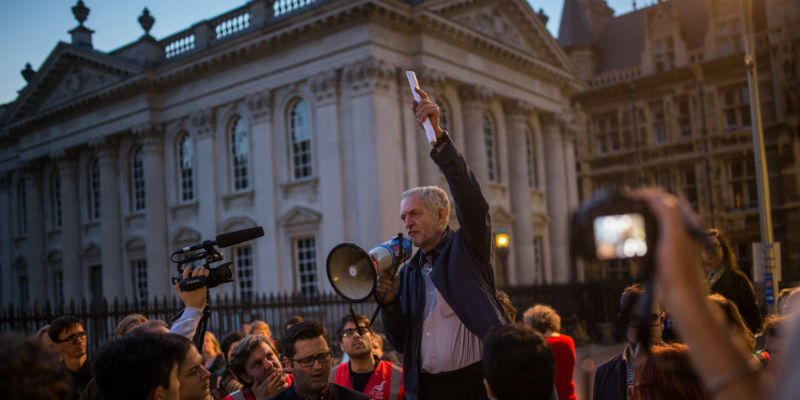 Jeremy Corbyn a un raduno a Cambridge, il 6 settembre 2015 (Rob Stothard/Getty Images)
