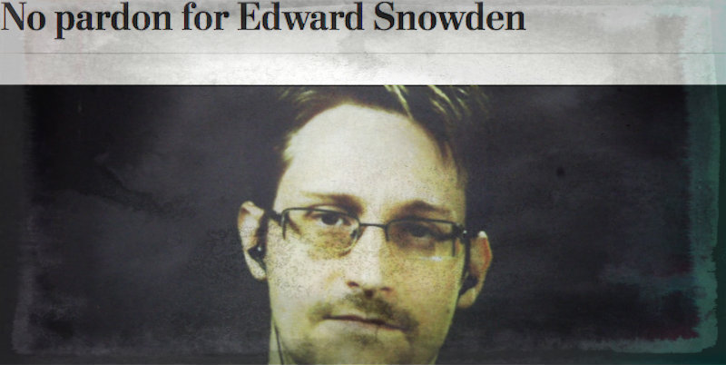 L'editoriale del Washington Post contro Edward Snowden