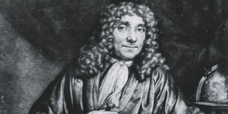 Ritratto di Antoni van Leeuwenhoek risalente al 1686 e realizzato da Jan Verkolje (Wikimedia Commons)