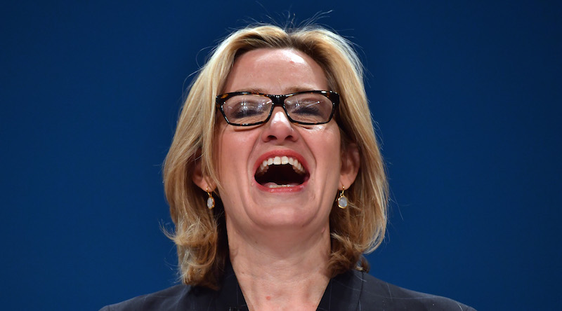 Amber Rudd durante il congresso del Partito Conservatore (Carl Court/Getty Images)