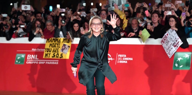 L'attrice Meryl Streep (67) alla Festa del Cinema di Roma per la proiezione di Florence Foster Jenkins, 20 ottobre 2016

(TIZIANA FABI/AFP/Getty Images)