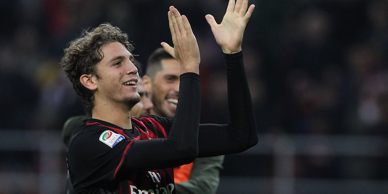 Manuel Locatelli dopo la vittoria contro la Juventus (Marco Luzzani/Getty Images)